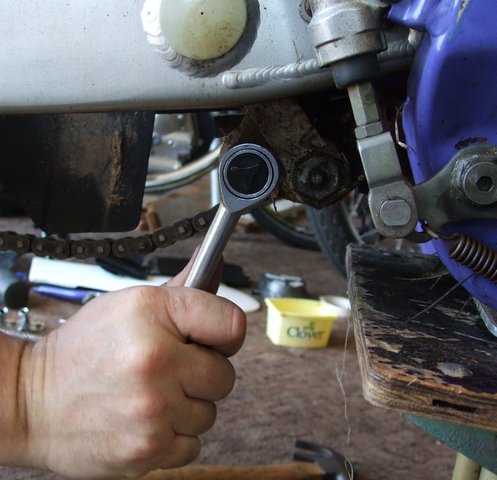 Replacing a TTR250 chain slider
